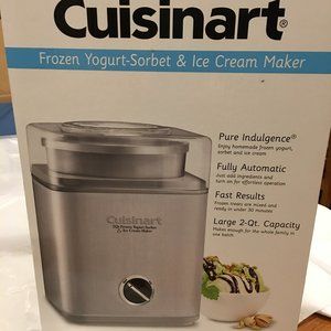 Pure Indulgence 2 Quart Cuinsinart Frozen Yogurt, Sorbet, and Ice Cream Maker